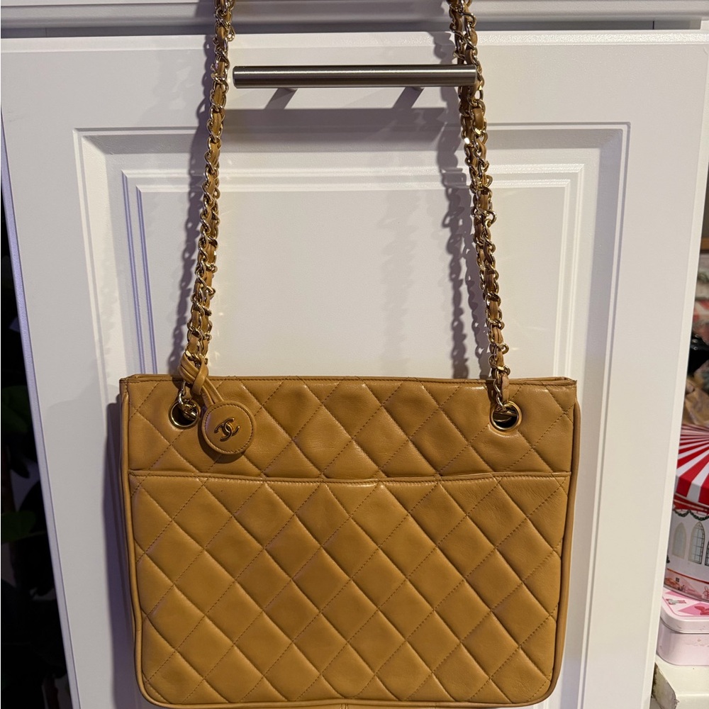 Chanel Quilted Gold Shoulder Bag